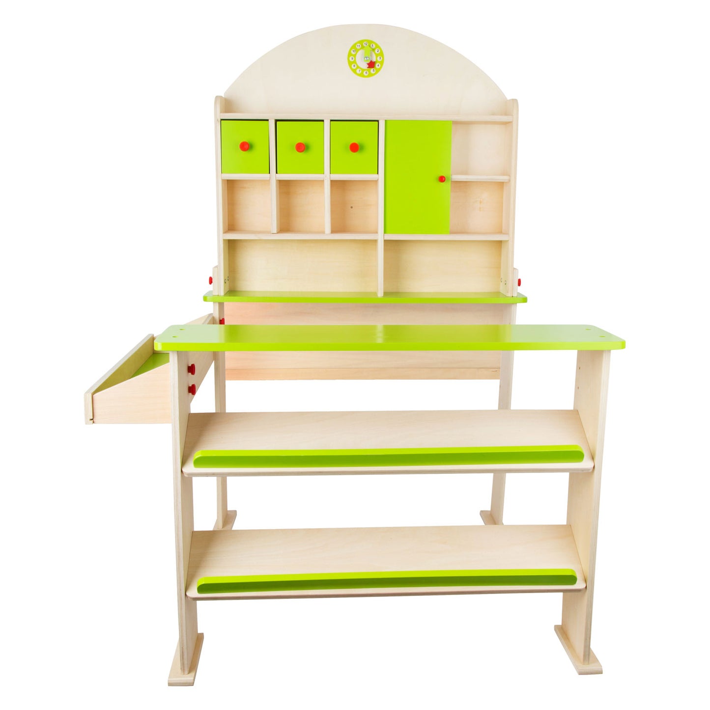 Petit marché en bois et magasin de Straam