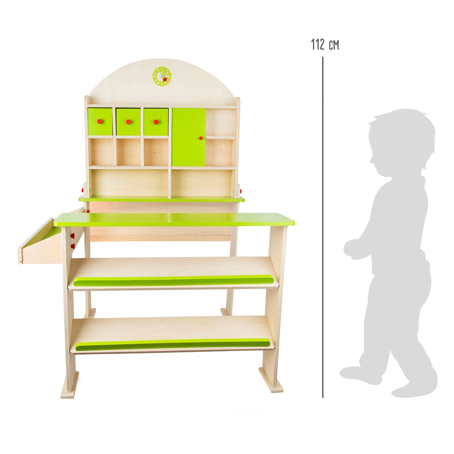 Petit marché en bois et magasin de Straam