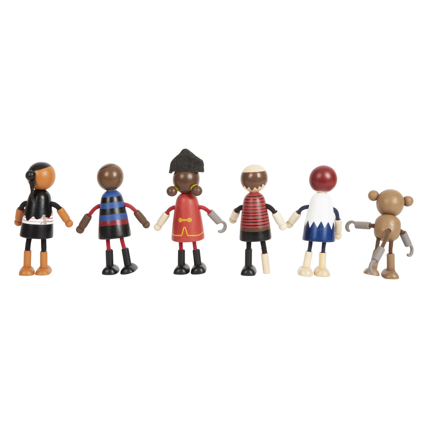Petits poupées en bois pirate pirates, 6e.