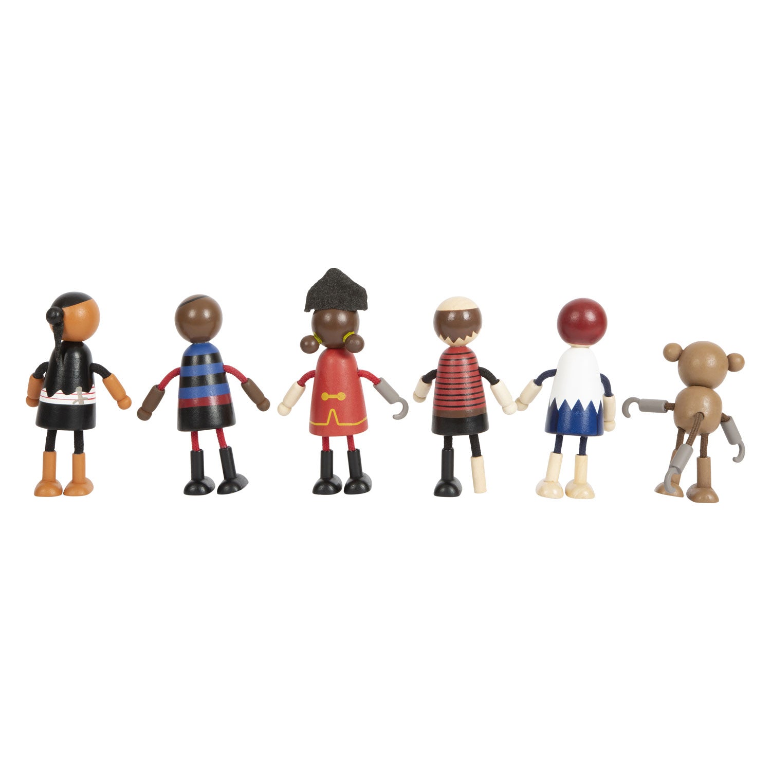 Petits poupées en bois pirate pirates, 6e.