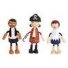 Petits poupées en bois pirate pirates, 6e.
