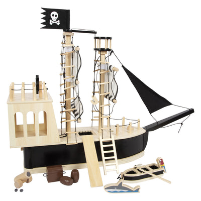 Petit pied - Piratenboot en bois en bois
