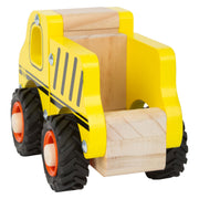 Petit pied de travail en bois du véhicule de construction du chantier jaune - afbeelding 4