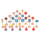 Small Foot Wooden Mini Traffic Signal Signet, 25dlg.
