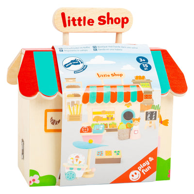 Petit pied Houten ensemble Speelwinkel Poppenhuis, 15dlg.