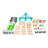 Small Foot Wooden Train Ensemble avec pont, 60dlg.
