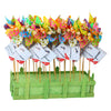 Petit pied - Fleurs de moulin à vent en bois 28 cm, 24e.
