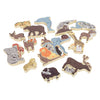 Petite lettre en bois et façonnez des animaux de puzzle, 26e.