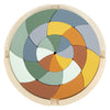 Puzzle de forme en bois de petit pied rond, 24e.
