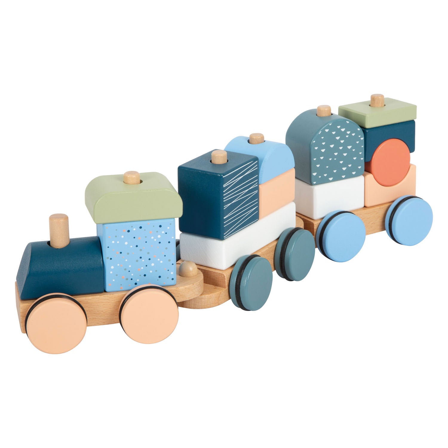 Petit pied d'empilement en bois Train Arctic, 16dlg.