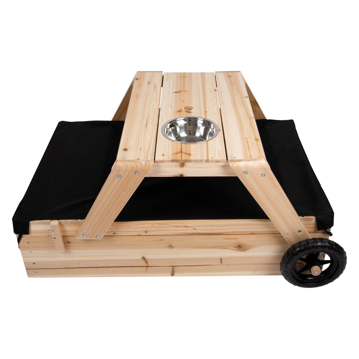 Petit pied sableux avec coin salon et table moderne