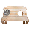 Petit pied sableux avec coin salon et table moderne