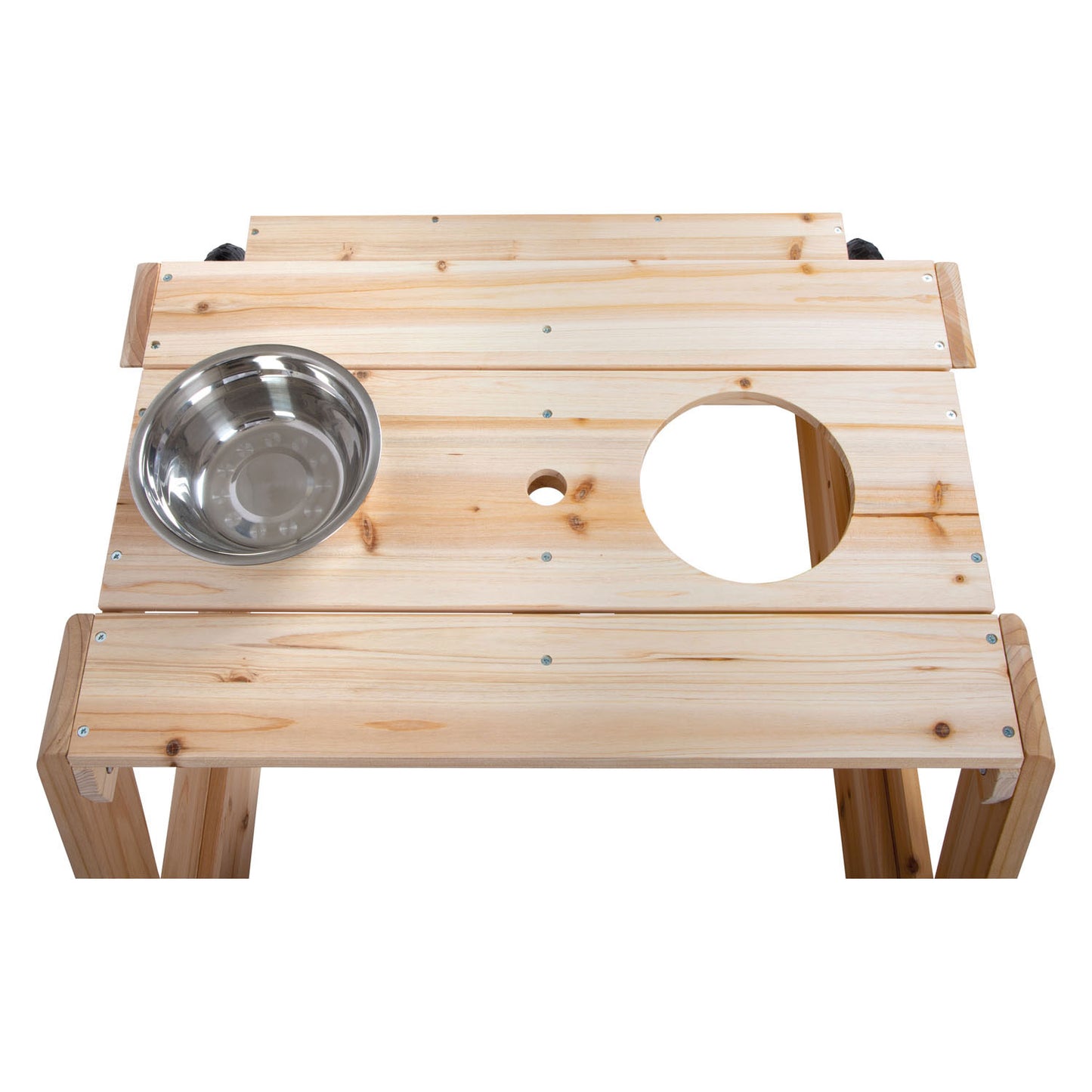 Petit pied sableux avec coin salon et table moderne