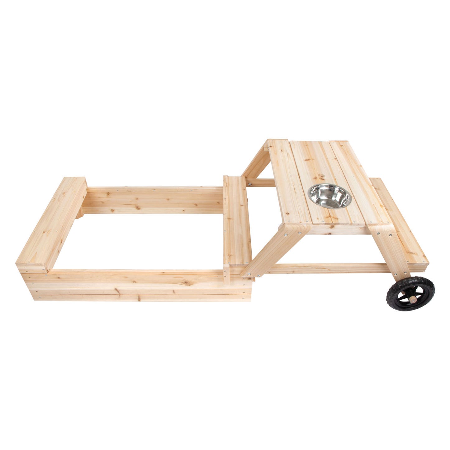 Petit pied sableux avec coin salon et table moderne