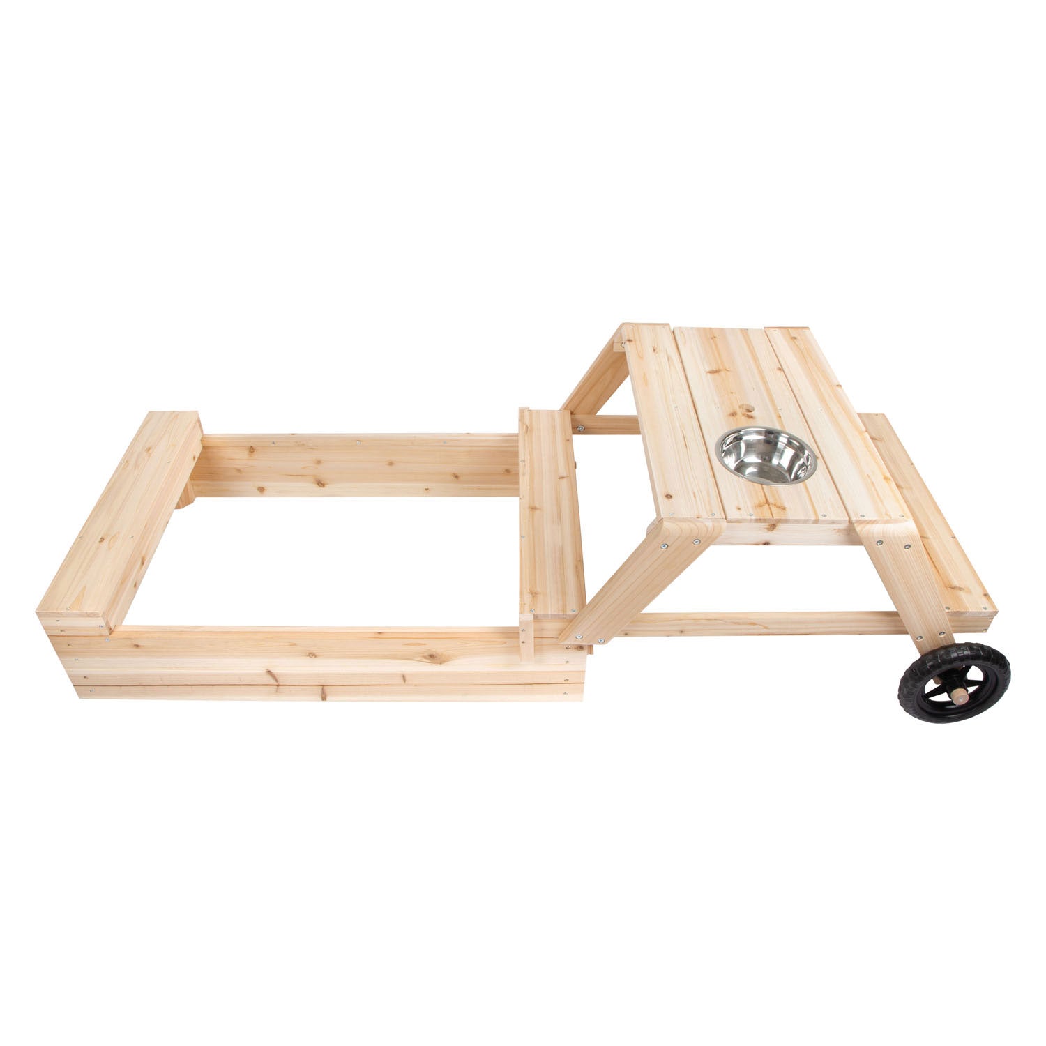 Petit pied sableux avec coin salon et table moderne