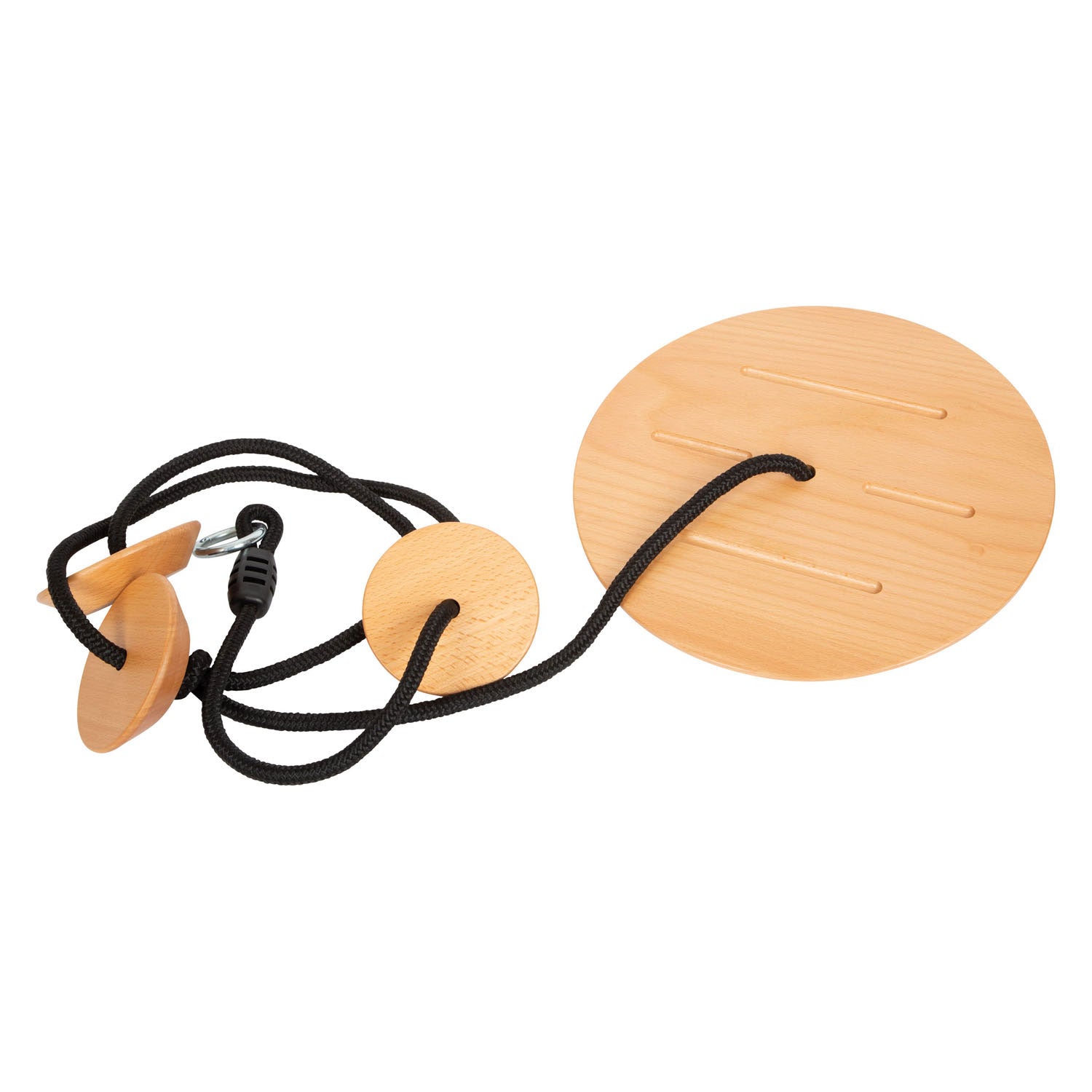 Petit swing à disque de pied avec corde d'escalade en ligne noire