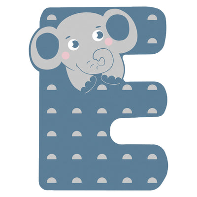 Petit pied animaux en bois enfant lettre e