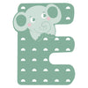 Petit pied animaux en bois enfant lettre e