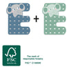 Petit pied animaux en bois enfant lettre e