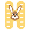 Petit pied animaux en bois enfant lettre h