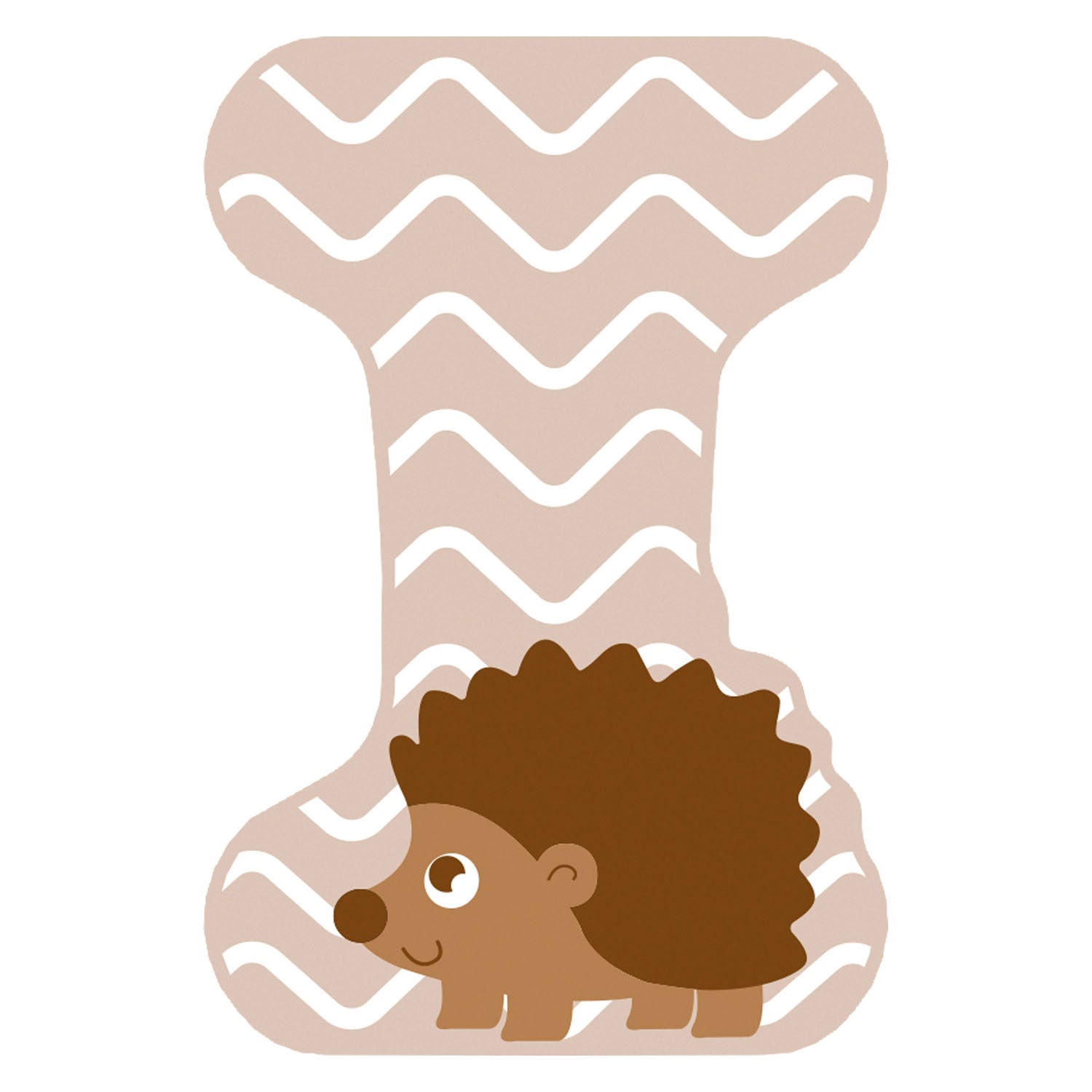 Animaux en bois de petit pied Lettre enfant I.
