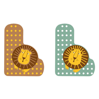 Petit pied Animaux en bois lettre des enfants L