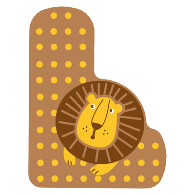 Petit pied Animaux en bois lettre des enfants L