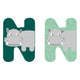 Petit pied animaux en bois enfant lettre n