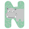 Petit pied animaux en bois enfant lettre n