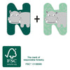 Petit pied animaux en bois enfant lettre n