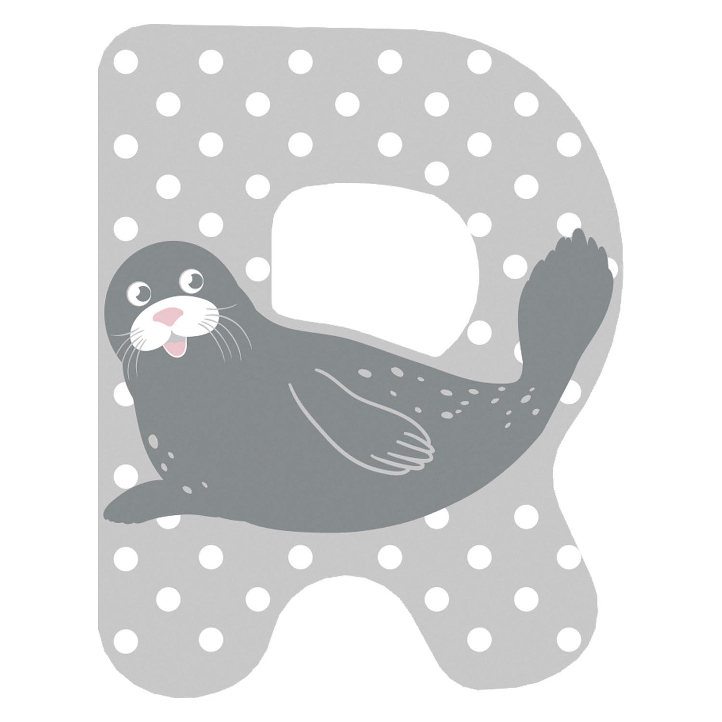 Petit pied animaux en bois enfant lettre r
