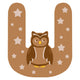 Petit pied Animaux en bois Lettre d'enfants