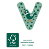 Petit pied animaux en bois enfant lettre V