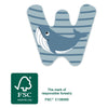 Petit pieds d'animaux en bois lettre d'enfants W