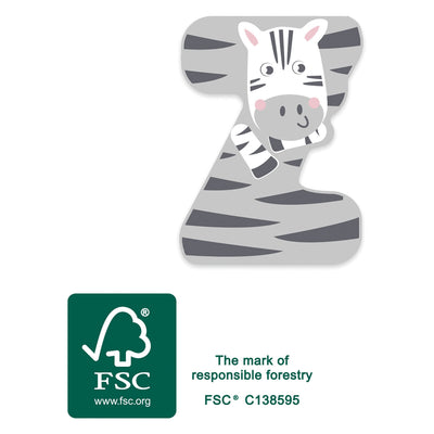 Petit pied animaux en bois enfant lettre z