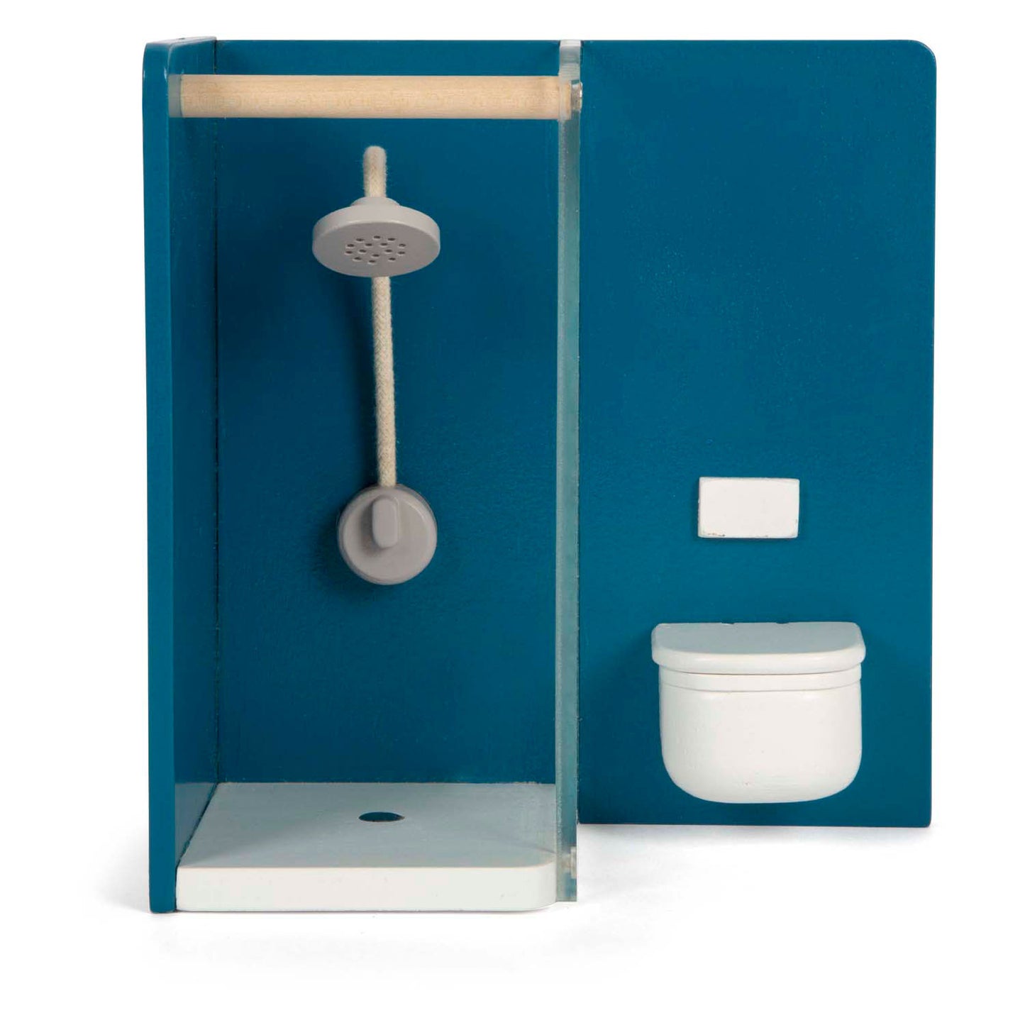 Salle de bains de mobilier de maison de poupée en bois à petit pied