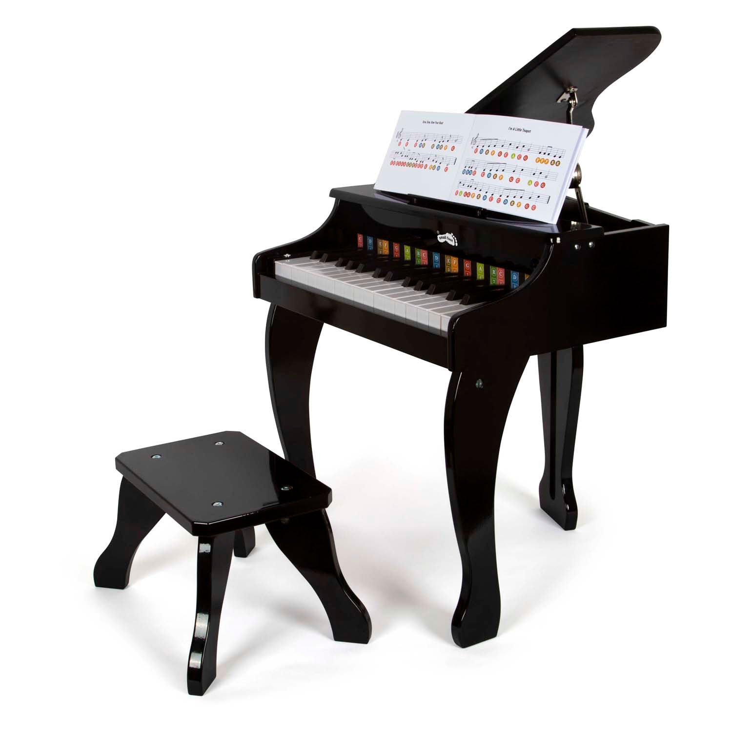 Petit pied en bois pour enfants piano noire