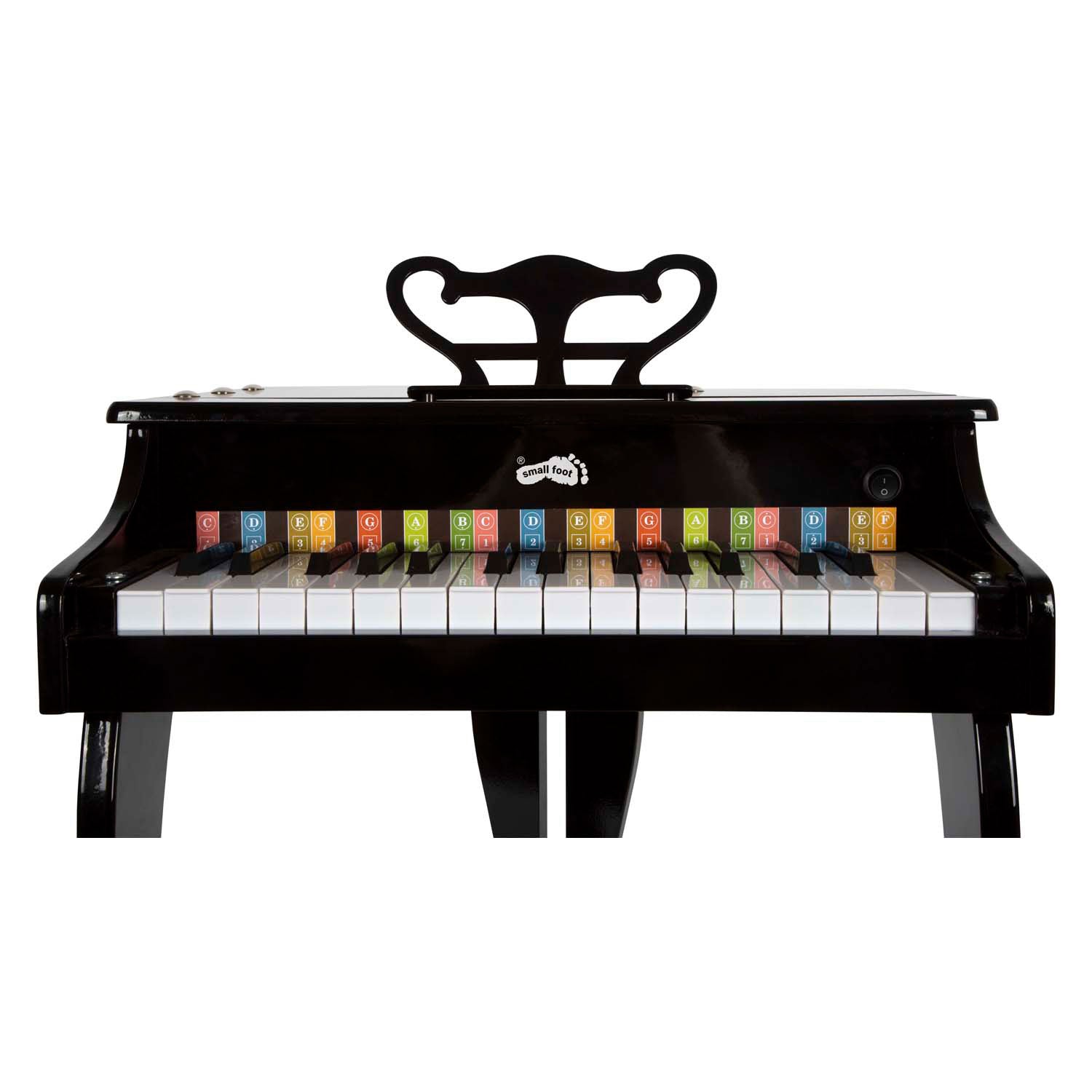 Petit pied en bois pour enfants piano noire