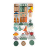 Blocs de construction en bois de petit pied Dino, 50dlg.