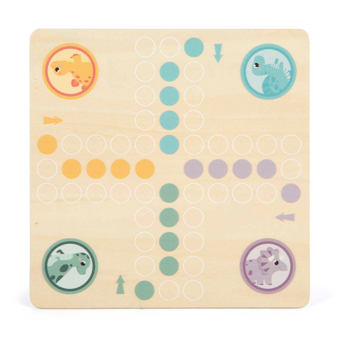 Petit pied en bois ludo jeu dino