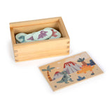 Jeu de mémo en bois à petit pied dans la boîte de stockage - afbeelding 3