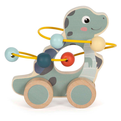 Small Foot en bois Push Figure Motor Skirs Spiral Dino