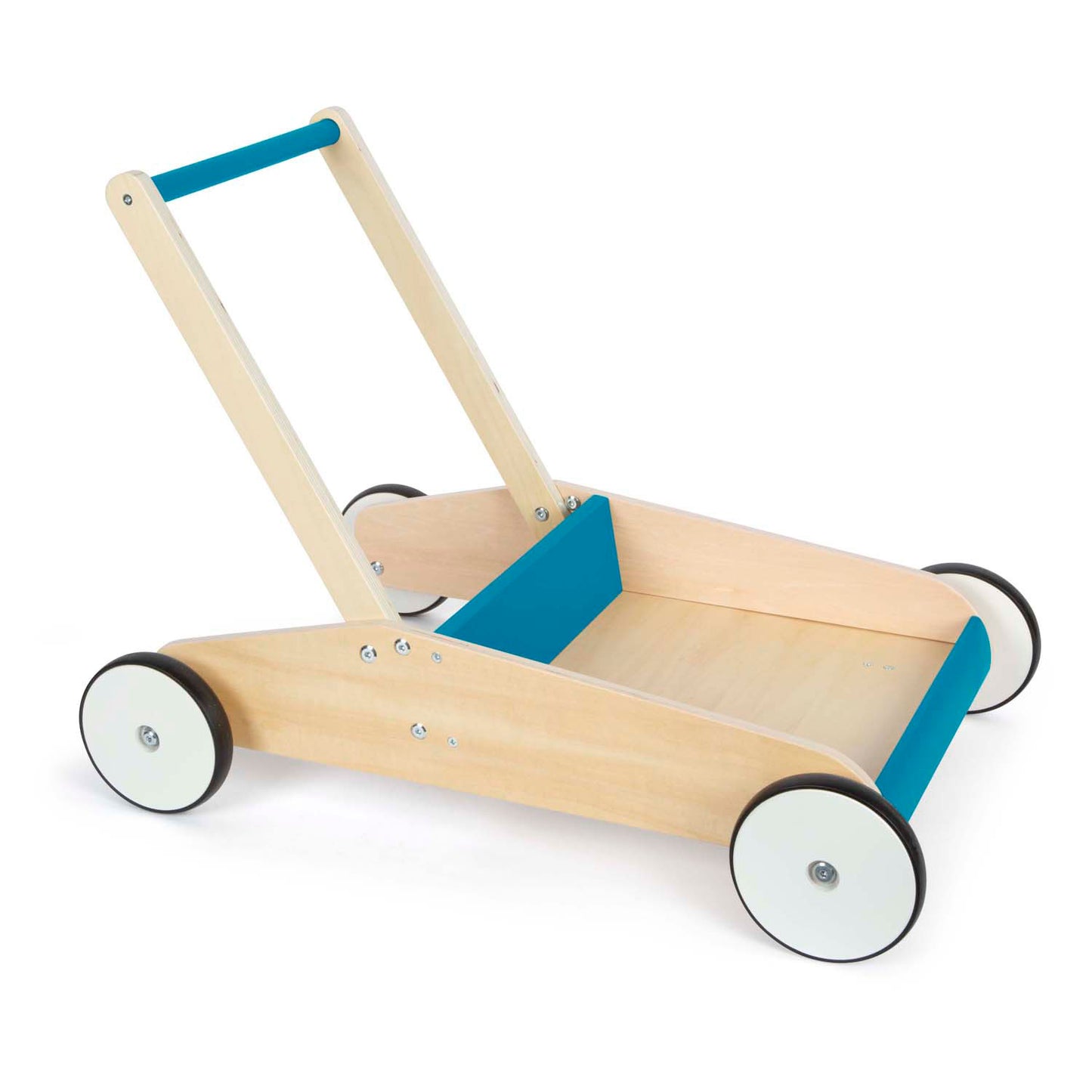 Bleu à l'essence Walker en bois à petit pied