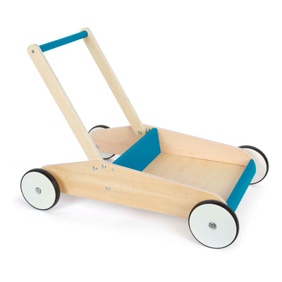 Bleu à l'essence Walker en bois à petit pied