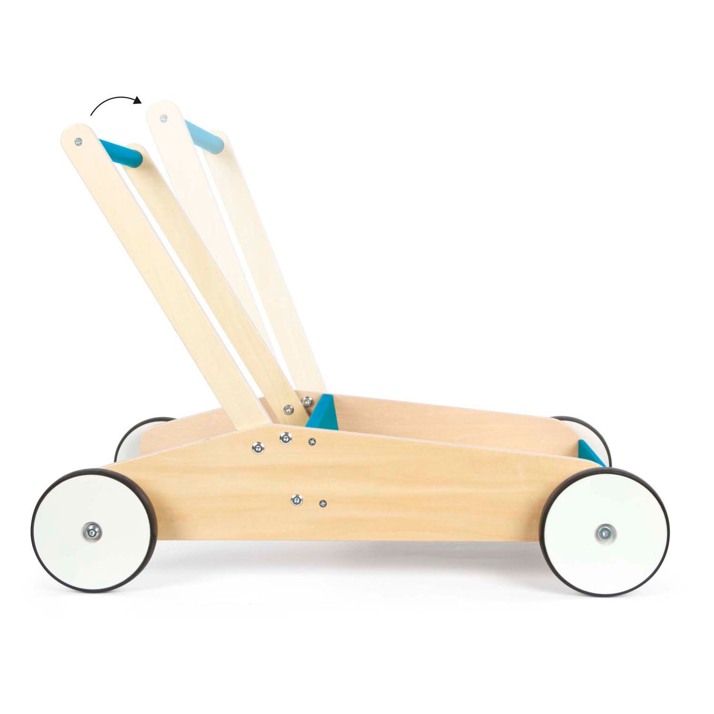 Bleu à l'essence Walker en bois à petit pied
