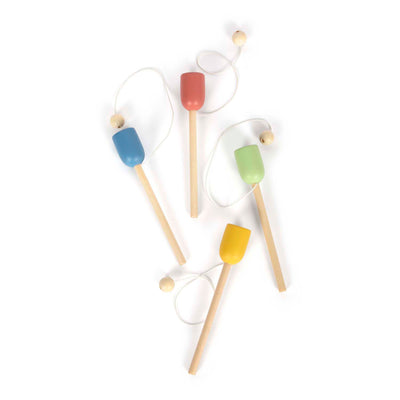 Petit pied en bois attraper le jeu de balle, ensemble de 4