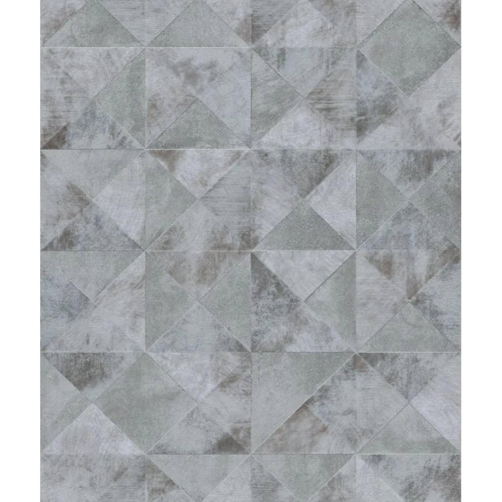Mur North Notorwand Fond d'écran Topchic Graphic Shapes Faceet Metallic Grey