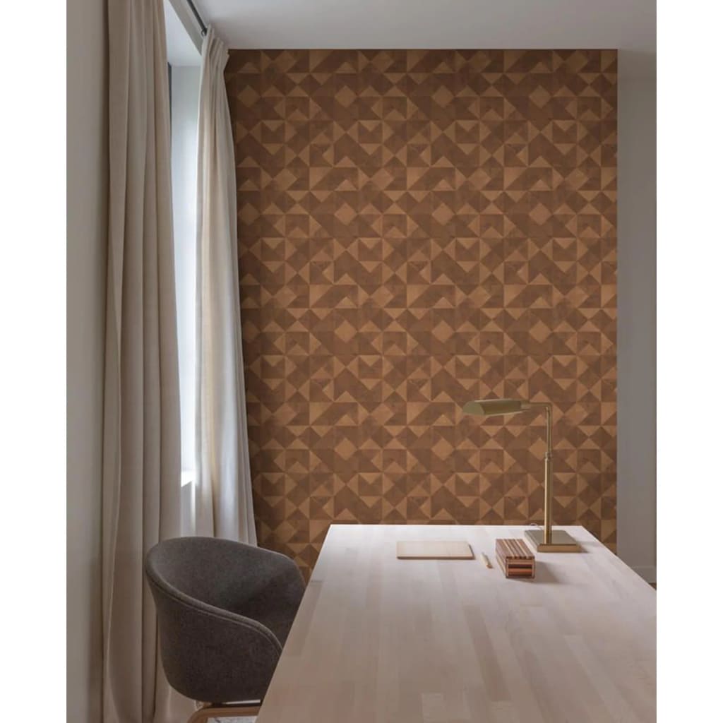 NOORDWAND NOORDWAND Fond d'écran Topchic Graphic Shapes Faceet Metallic Oranje