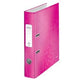Ordner leitz 10060023 carton 80g m2 a4 largeur 5cm rose trou de préhension étiquette au dos