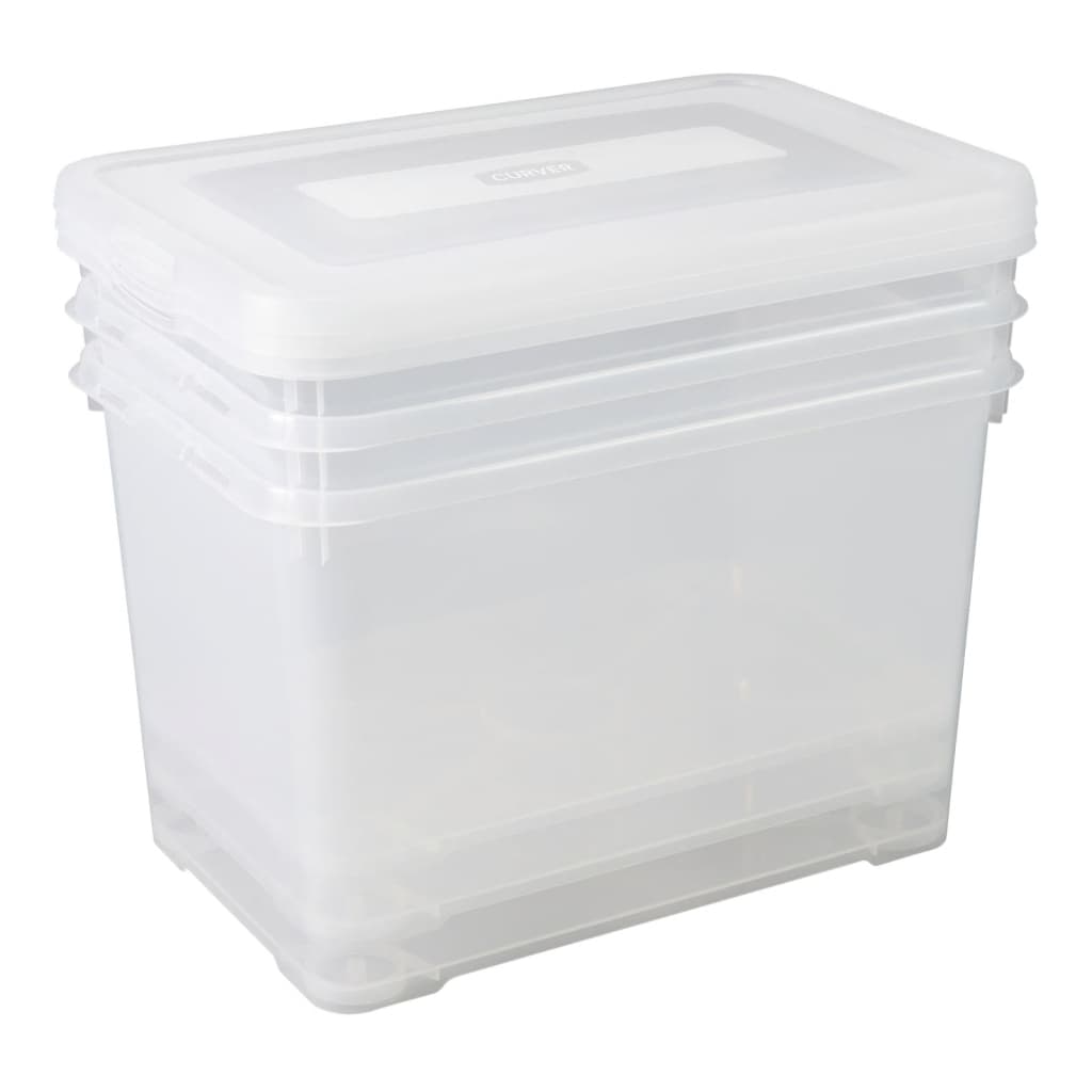 Box de rangement Curver Curver Set Handy 3x65 L Transparent